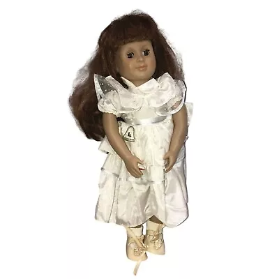 Battat MY GENERATION Doll - Long Dark Hair Brown Eyes - White Lacy Dress • $22