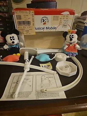 Vintage Disney Baby Mickey & Co. Musical Mobile Complete W/ Box • $49.99