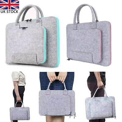 Felt Laptop Sleeve Cover Notebook Computer Case Skin Carrying Bags UK • £10.11