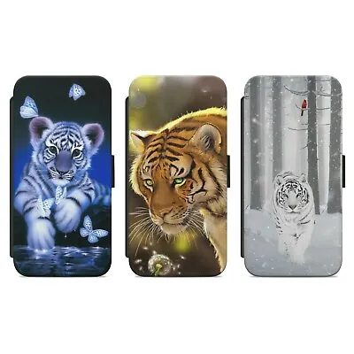 Tiger Art Animal Wallet Flip Phone Case Cover For Iphone Samsung Huawei • £9.99