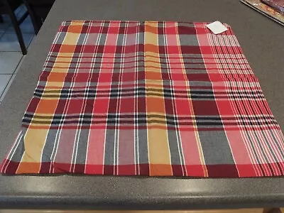 NEW Pottery Barn Quinn Plaid Madras 24in Pillow Cover $39.50 Retail • $29.50