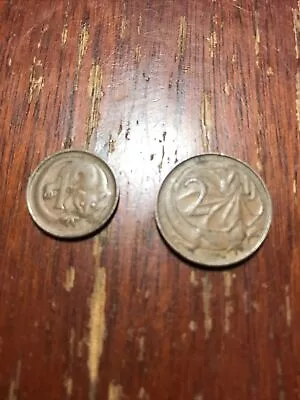 1966 Australia 1 And 2 Cent Coin - Circulated (1 Of Each) • $1.80