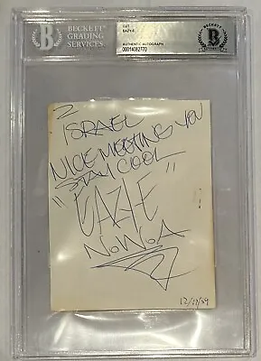 Rare! Nwa Eazy-e Signed Autograph Cut Beckett Encapsulated Signed 12/17/1989 • £3561.45