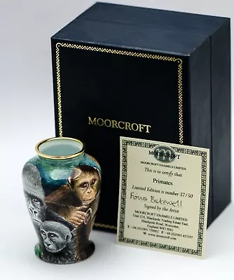 MOORCROFT ENAMEL ~ Primates ~ Designed By Michelle Martin - Ltd Edition 37/50 • $714.93