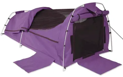 Sahara Nomad King Single Dome Canvas Swag & Bag - Purple • $189.95