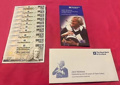 10x Jack Nicklaus Golf £5 Five Pounds Note With Consecutive  Numbers • £85