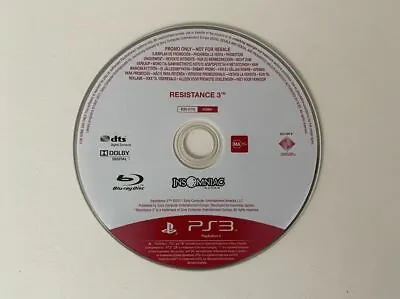 Resistance 3 Promo Disc PS3 VGC PAL • $14.50