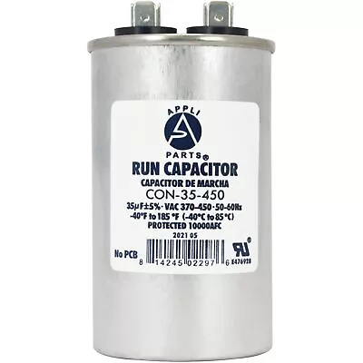 Appli Parts Run Capacitor For Ac 35 Mfd UF Microfarads 370 VAC Or 450 VAC CBB... • $23.29
