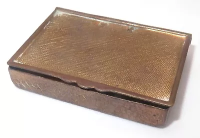 Vintage Antique Brass Textured Scaled Unique Match Safe Vesta Case Box • $4.99