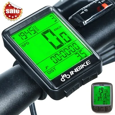 US LCD Digital Bicycle Computer Bike Backlight Speedometer Odometer Waterproof  • $14.89