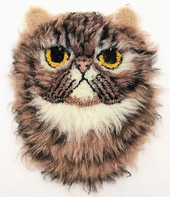 $14 • Buy Vintage Persian Cat 3D Patch, 6  X 5  Mini Fluffy Rug Style, Cute & Unusual