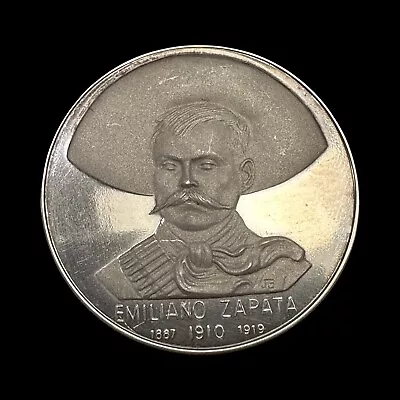 Mexico Silver Medal Grove P-382a Emiliano Zapata Scarce .999 Fine  • $122.50