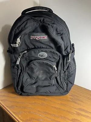 $0.99 • Buy Vintage JanSport Black Big Student Backpack  School College Travel Plenty Pocket