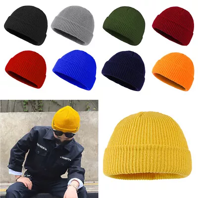 Winter Trawler Beanie Watch Hat Roll Up Edge Skullcap Fisherman Beanie Unisex • $9.99