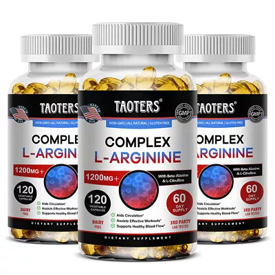 £13.01 • Buy L-ARGININE 1200mg Muscle Growth Nitric Oxide Tablets Amino Acid Capsules