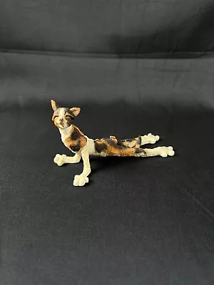 A Breed Apart - Large Stretching Calico Cat  Pickles  Figurine Statue Home Decor • $34