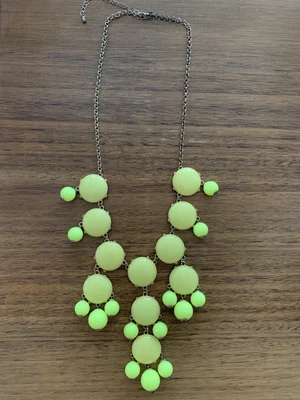 $12.04 • Buy Womens  Neon Yellow Bubble Long Collar Bib Necklace See Description/Photos