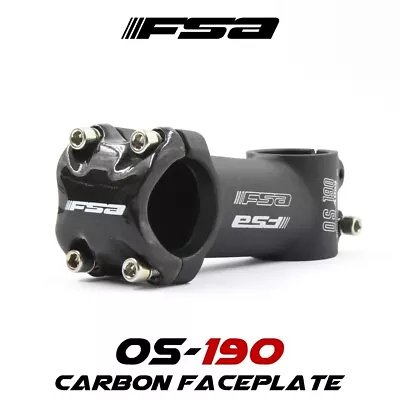 FSA OS-190 Carbon Faceplate 31.8 X 90mm Alloy Bike Stem 6 Degree • $29.55