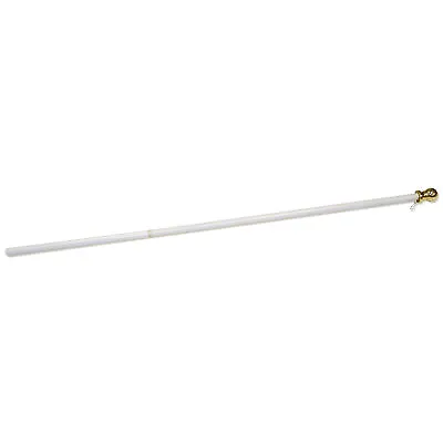 Super Tough 6ft Spinner Flagpole - White Aluminum • $16.99