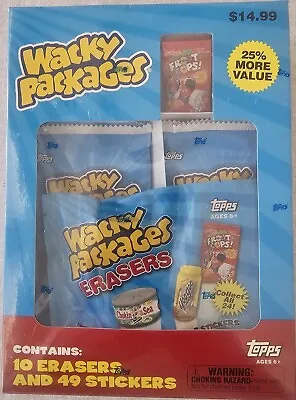 2011 Wacky Packages Series 2 Erasers Value Box 10 Erasers / 59 Stickers  New • $29.99