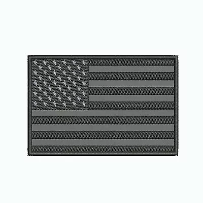 USA US American Flag Black Grey Patch Embroidered Iron-on Badge DIY Applique • $5.95