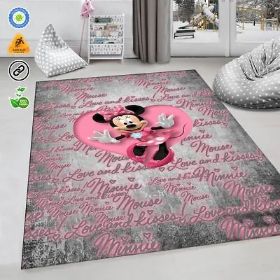 Mickey Mouse Carpet Minnie Mouse Carpet Cute Carpet Kids Room Decor Baby Roo • $38.99