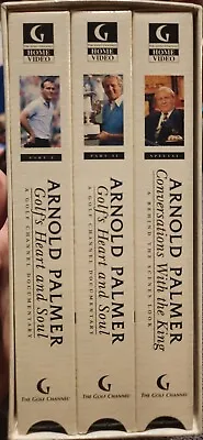 Arnold Palmer: Golfs Heart And Soul VHS (1999) 3-Tape Golf Channel Box Set • $13.50
