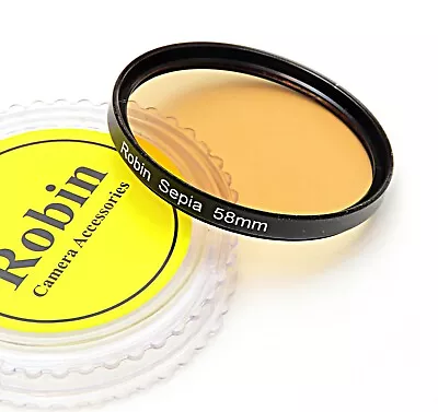 £6.99 • Buy 58mm SEPIA Vintage Filter For Canon EOS 2000D,4000D,800D,700D 650D 600D 100D 60D