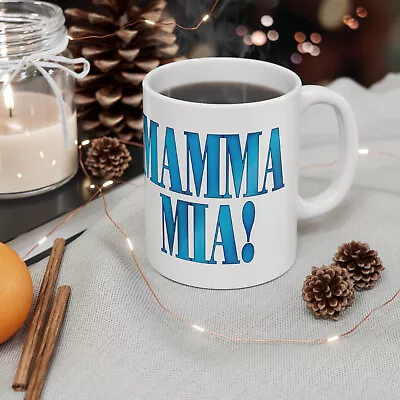 Mamma Mia Musical Logo 11oz Coffee Tea White Mug • $17.98