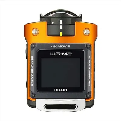 RICOH Waterproof Action Camera WG-M2 Orange 4K Video Wide Angle 03801 F/S Japan • $314.24