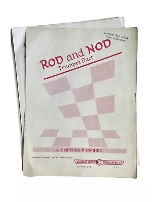 Vintage 1952 Rod And Nod Sheet Music Trumpet And Piano Duet Ludwig Music Co • $15