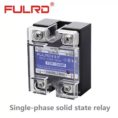 FULRD FDR1 D4880 80A DC-controlled AC Single-phase Solid State Relay SSR-80DA • $34.96