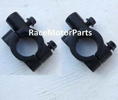 Universal Black Motorcycle Handlebar Mirror Mount 8mm 7/8  Aluminum Clamp • $8.99