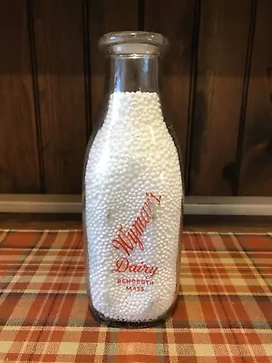Wyman's Dairy Old Vintage Pyro Milk Bottle Rehoboth Mass • $15