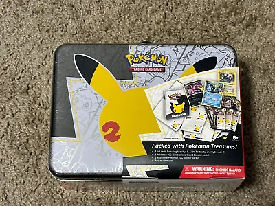 Pokemon TCG 25th Anniversary Celebrations Collector’s Chest Lunch Tin NEW SEALED • $36.99