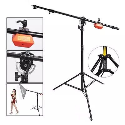 Studio Boom Arm Stand Heavy Duty Steel Counterweight Photography Photo Video UK • £89.99