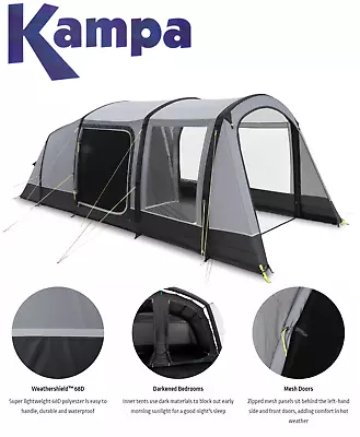 Kampa Hayling 4 AIR 4 Berth Person Man Family Inflatable Tent 9120001254 • £549.99