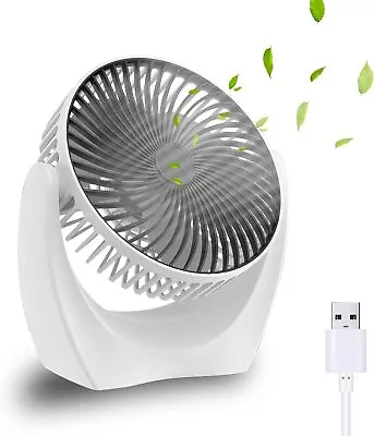 EXGOX USB Fan USB Desk Fan Table Fan With Strong Airflow & Quiet Operation • £19.99