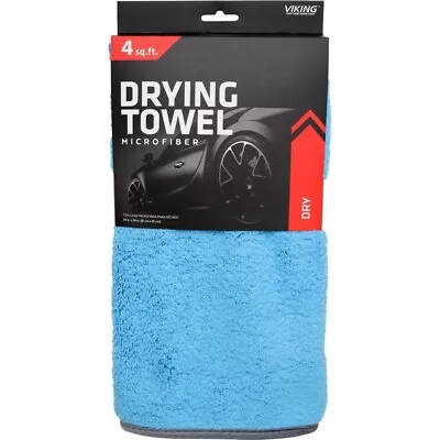 Viking Car Drying Towel Blue Microfiber Absorbing 8x Water 24  X 24  1 Pk • $15.99