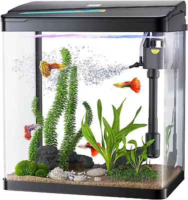 Fish Tank 3 Gallon Glass Aquarium 3 In 1 Fish Tank With Filter And Light Desk • $70.99