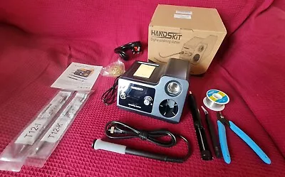 £56.89 • Buy Tested T12 Digital Soldering Station + Tools JBC / Hakko Type +5 Tips UK Bundle