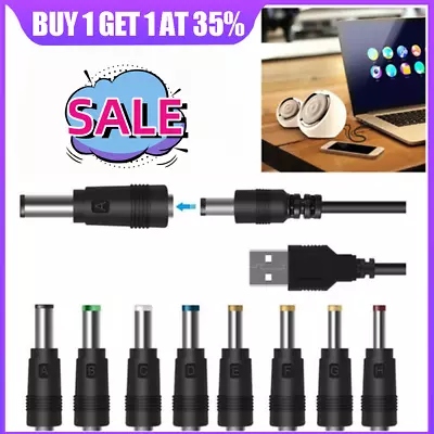 USB-A To 3.5-5.5mm Barrel Jack Male DC 5V Power Charger Plug Adapter Cable Lead • £4.06