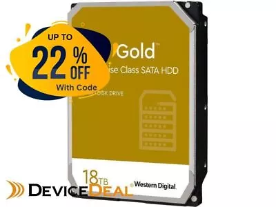 Western Digital 18tb Gold 512 Mb 3.5in Sata 6gb/s 7200rpm • $1068.90