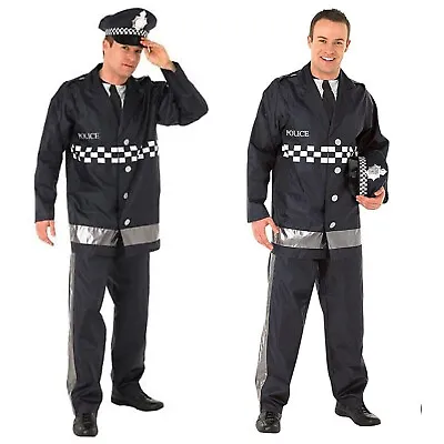 Police Officer Adult FANCY DRESS Men's Costume Large Size Outfit Rubie • £9.98