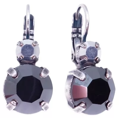 Mariana Rocky Road Silver Earrings Dark Grey With Silvertone Reflective 1149 • $35.70