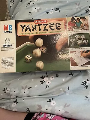 Vintage YAHTZEE Original Dice Board Game & Score Pad & Rules 1982 MB Games • £8