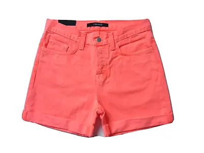 NWT J Brand Kennedy Short In Flamingo Low Rise Rolled Hem Shorts 24 $148 • $19