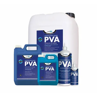 £6.50 • Buy Pva Contractors Grade Adhesive & Sealer / P.v.a Glue / Primer 1l, 2.5l,5l, 25l