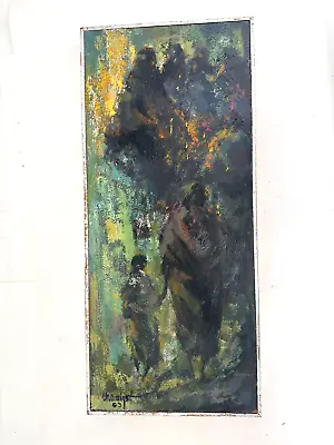 SPAIN/ MEXICO ARTIST JUAN RUIZ CHAMIZO ORIGINAL OIL PAINTING  30  X 12  • $250