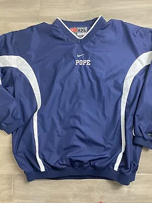 Vintage Nike Pull On Blue Windbreaker Jacket Men's Size 2xl POPE • $30